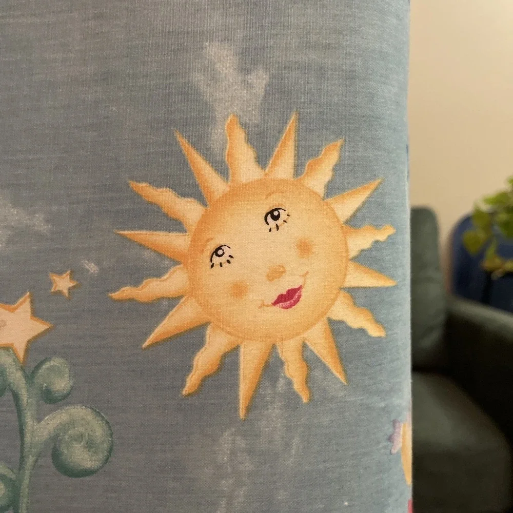 Vtg Lamont Athena Kids Clothes Laundry Hamper MCM Whale Ocean Star Moon Dolphin‎